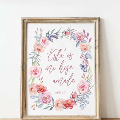 IMPRIMIBLE - Mi hija amada (Floral)