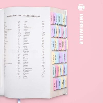 IMPRIMIBLES - Pestañas para biblia católica - Colores pastel