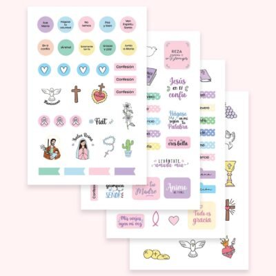 STICKERS PARA DIARIO - Dios en mi corazón