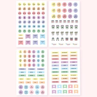 STICKERS PARA AGENDA - Mis días con Dios (pastel)